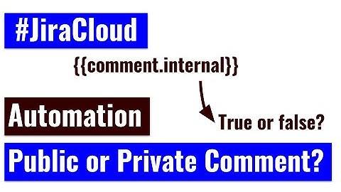 Jira Cloud Automation - Internal or external comment
