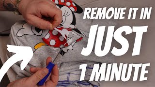 HOW TO REMOVE PRINTING FROM ANY PRINTED t shirt, hoodies, bags in just 1 minute with the iron