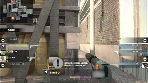 CSGO - blend 4k + 1v3 pistol round