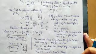 Resultant Stress due to Eccentric Load, Column