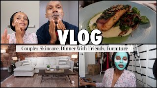 Weekend In My Life VLOG | Couples Skincare, Dinner With Friends, Furniture + More!!!!