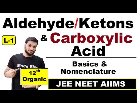 Aldehyde Keton Carboxylic Acid (L-1) || Basics & Nomenclature || NEET IIT JEE || By Arvind Arora
