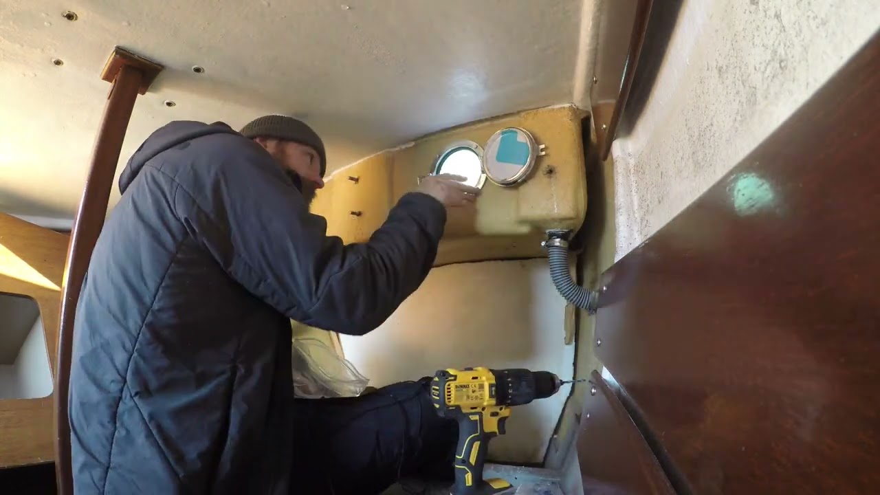 Fitting portholes in my Cornish Shrimper.