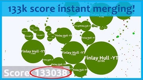 Agar.io - 133k score in FFA mode instant merging server!