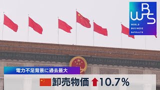 中国 卸売物価↑10.7％　電力不足背景に過去最大（2021年10月14日）