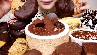 ASMR CHOCOLATE CAKE COOKIE BREAD TIRAMISU DONUTS RUSK 초콜릿 شوكولاتة চকলেট sô cô la 咀嚼音 EATING SOUNDS