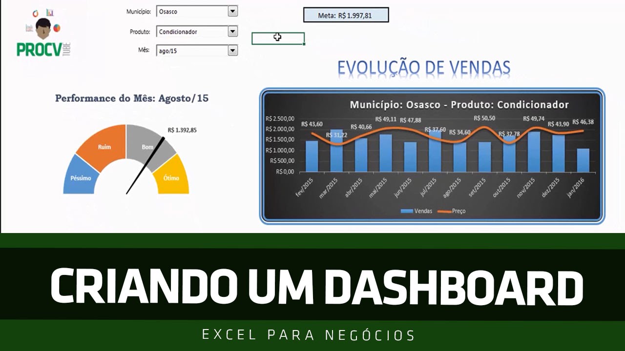 DASHBOARD EXCEL CRIANDO PRIMEIRO DASHBOARD - Excel para 