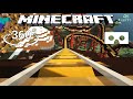 Mountain Roller Coaster in 360° - Minecraft [VR] 4K 60FPS Video