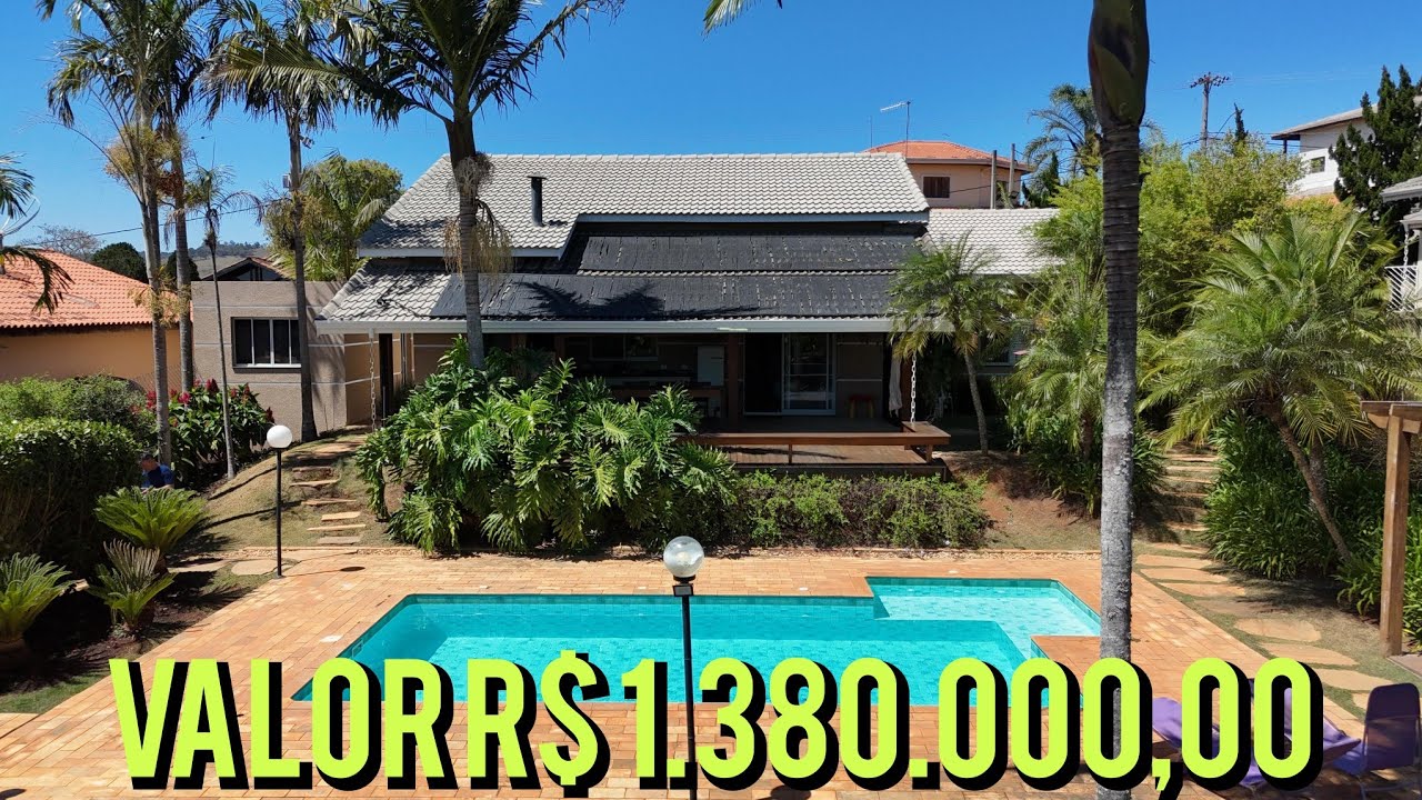 Casa térrea em condomínio a venda em Piracaia, paisagismo, área gourmet, quintal, piscina #chácara 