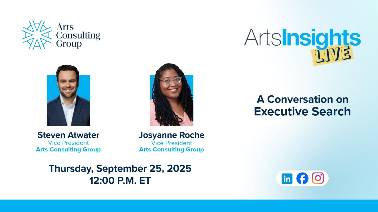 Arts Insights Live – Leadership Transitions