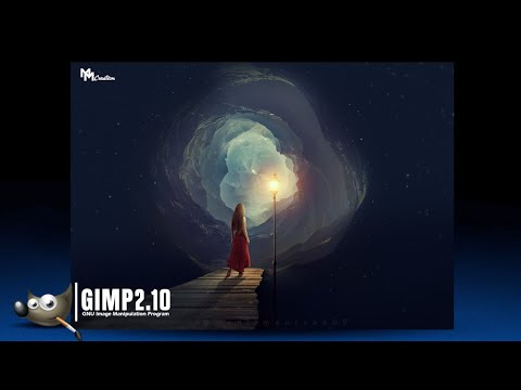 Making Portal Photo Manipulation Scene Effect in GIMP | Photoshop editing in Gimp | Codingcreator