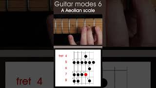 How to play the A Aeolian, or minor scale. Modes 6, guitar scale lesson #guitarscales