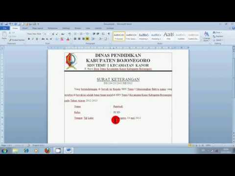 Cara Membuat KOP SURAT RESMI - YouTube