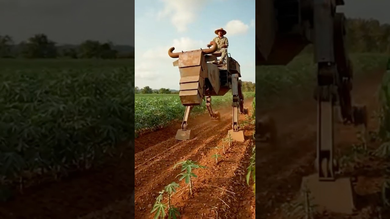 Man-Made Machine Beast Harvesting Crops 😲🌾