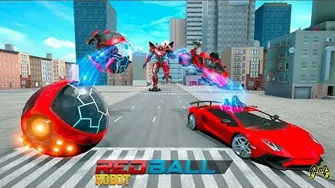 Robot Top Mutfilim Machine,Play Red Ball Robot Car Transform Game with Flying Robot car-Temu Gamer.