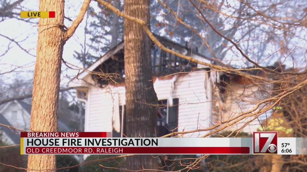 House fire investigation on Old Creedmoor Road in Raleigh - YouTube