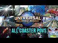 Universal orlando resort all roller coaster povs