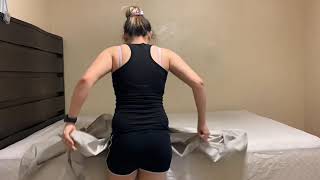 Lifease - 4-Piece Plaid Cotton Bed Set With Duvet Cover Unpack Video