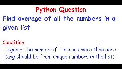 Python : Find Average of all the numbers in a given list