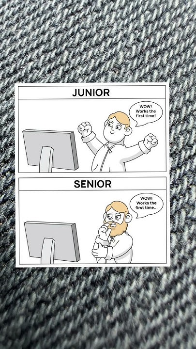 Junior vs senior programmer - YouTube