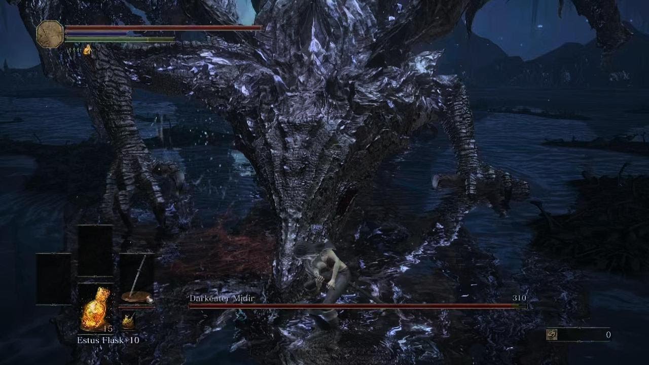 Dark Souls 3 - Darkeater Midir Boss fight (PS5) - YouTube