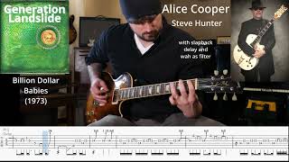 Alice Cooper Generation Landslide Guitar Solo with TAB
