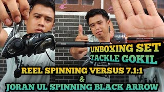 Unboxing UL 2024 terbaik | Ryobi Seasir Black Arrow 1-4LB dan Reel Spinning Versus Racer HG Rasio 7