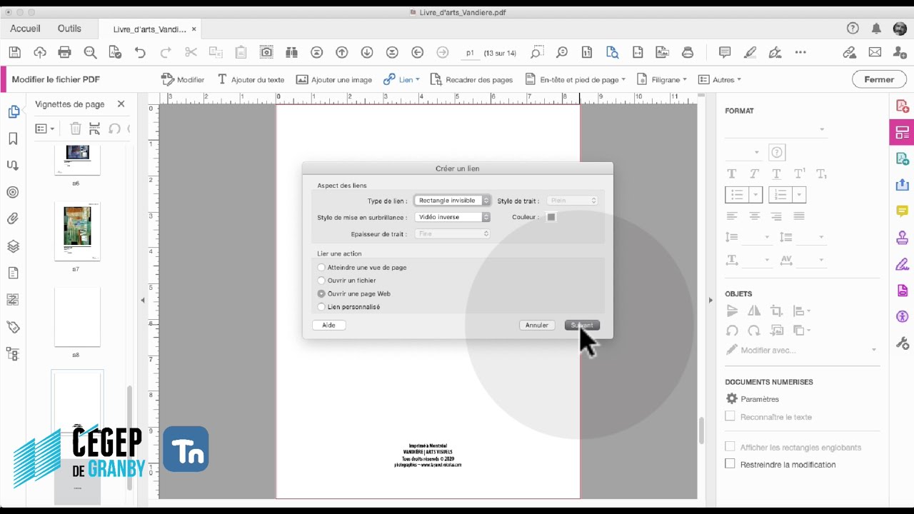 Adobe Acrobat Comment Garder La Page De Lecture acrobat initiation
