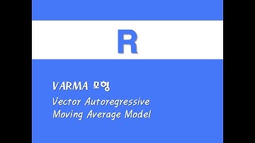 R을 활용한 시계열분석 - (27) VARMA 모형(Vector Autoregressive Moving Average Model)