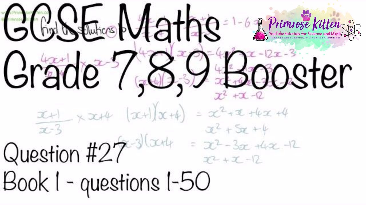 Solving Algebraic Fractions - GCSE 9-1 Maths Grade 7, 8, 9 Booster