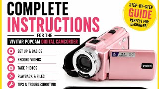 Vivitar PopCam Digital Camcorder Tutorial | Complete Setup & Beginner's Guide | Wal-Mart Camera 