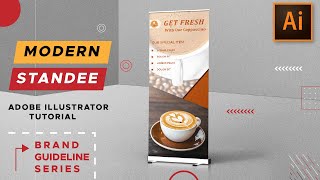 How To Make a Standee For Brand in Adobe Illustrator | Brand Identity | Adobe Illustrator Tutorial