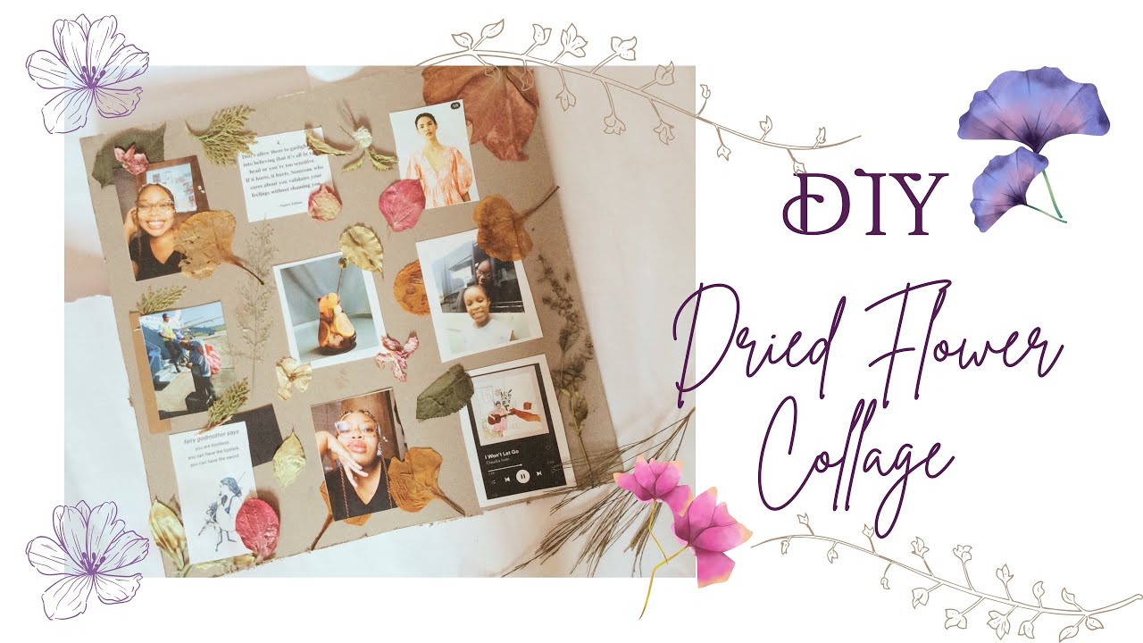 How to Make a Dried Flower Picture Collage -Beginner Friendly (pressed ...