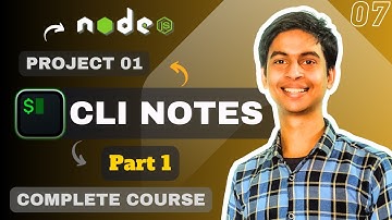 NodeJS Projects | Command Line Interface Notes Application - Part 1 | Complete NodeJS Course
