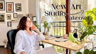 Moving to Rural and New Art Studio Makeover / Art Vlog 🏡