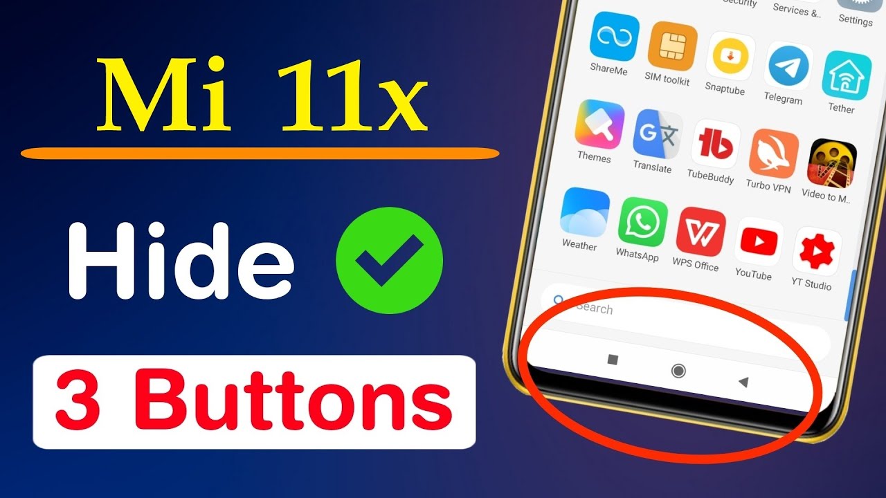 How To Hide Navigation Bar In Mi 11x Mi 11x Back Button Hide Settings