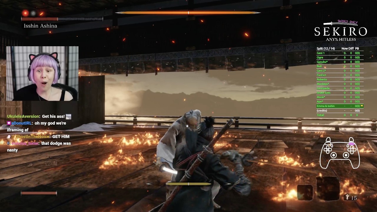 Sekiro Sword Only Any% (Shura) Hitless & Damageless