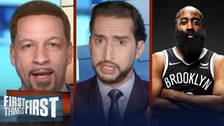 Nick Wright & Chris Broussard dissect James Harden's comments on the Nets | NBA | FIRST THINGS FIRST