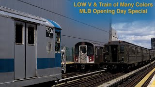 Mta Irt Subway Special Low-Vs And Train Of Many Colors On Mlb Opening Day 2022