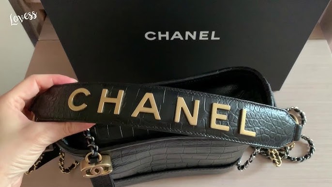 Chanel Gabrielle croc embossed small, Luxury, Bags & Wallets on Carousell