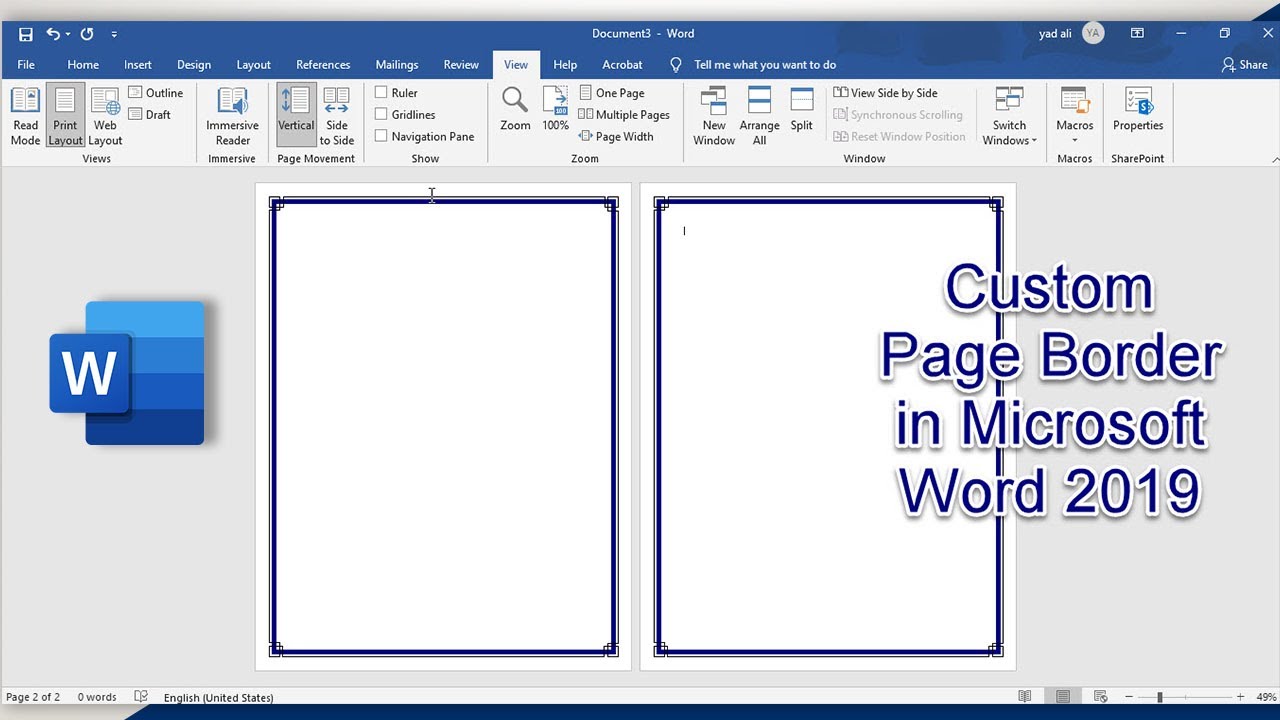 how-to-make-a-custom-page-border-in-microsoft-word-2019-page-border-in-ms-word-youtube