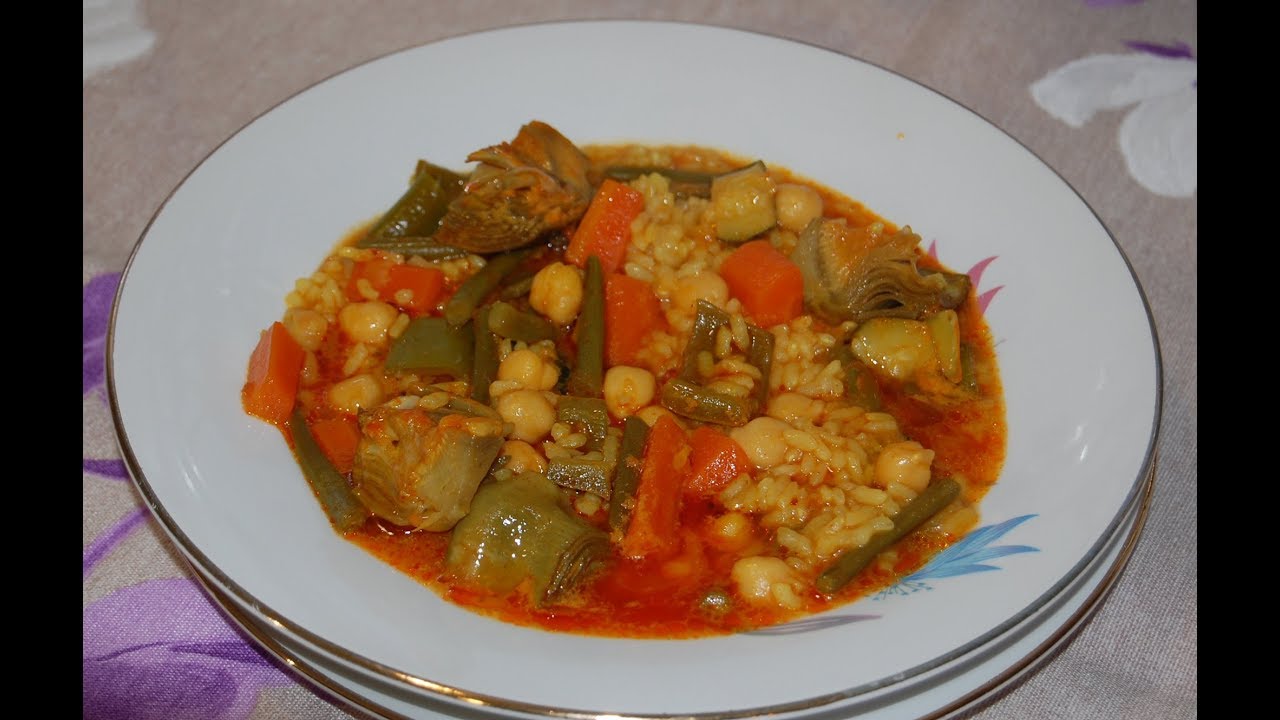Arroz meloso con verduras y garbanzos, al estilo de Mariaje