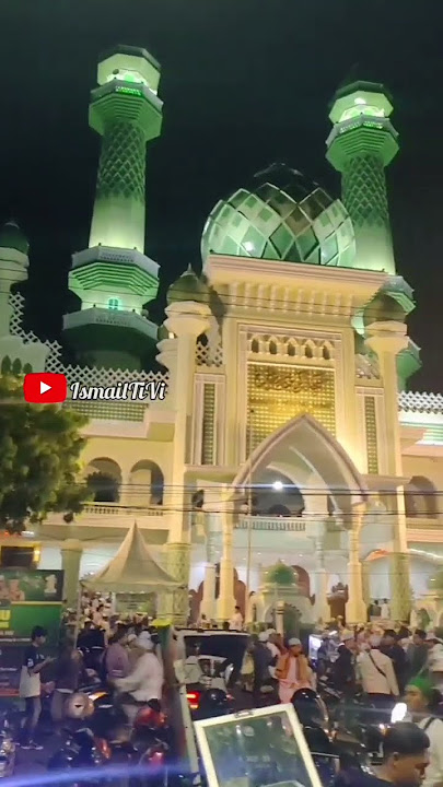 Masjid Agung Alun Alun kota malang malam hari