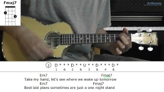 How to play Lost Stars with Adam Levine (Ukulele lesson) (+Keira Knightley version adaptation)