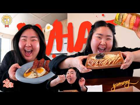 Thumbnail for WHAT I EAT | random breakfast cravings *eggs & beans???* + my fav sushi *best period craving*