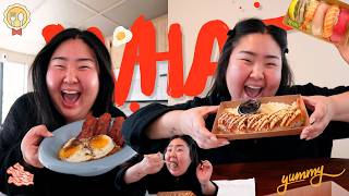 WHAT I EAT | random breakfast cravings *eggs & beans???* + my fav sushi *best period craving*