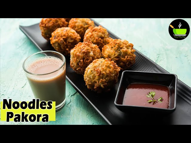 Veg Noodles Pakora Recipe | Maggi Pakora | Maggi Pakoda Recipe | Noodles Fritters | Teatime Snacks | She Cooks