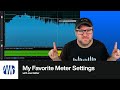 What are the best meter settings for audio mastering and reference  presonus