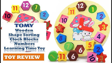 [TOY REVIEW] Children Wooden Shape Sorter Sorting Clock Blocks Numbers Learning Time Toy