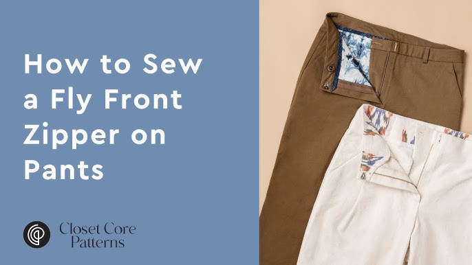 Easy Quick Fly Front Zipper  Sew a Fly Front Zipper in Under 15 Mins 